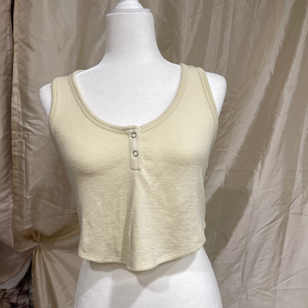 yellow tank top